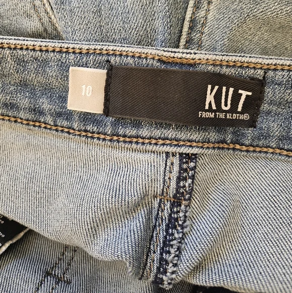 Kut From The Kloth Reese High Rise Ankle Straight Jeans Zipper 10 - Picture 3 of 5